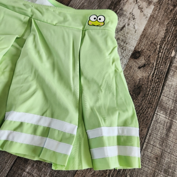 Keroppi Sanrio Pleated Swim Varsity Stripe Skirted Swim Bottoms Hot Topic NEW - Picture 2 of 11